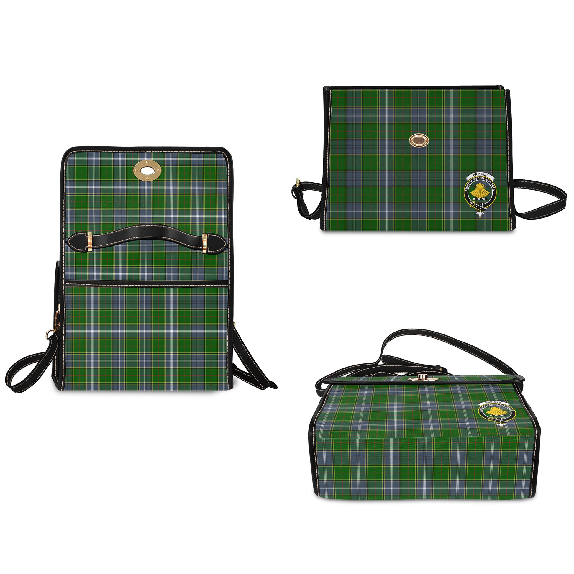 pringle-tartan-leather-strap-waterproof-canvas-bag-with-family-crest