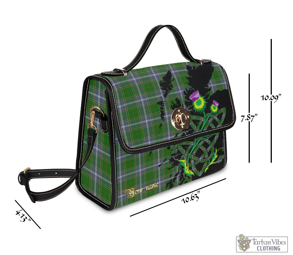 Pringle Tartan Waterproof Canvas Bag with Scotland Map and Thistle Celtic Accents - Tartan Vibes Clothing