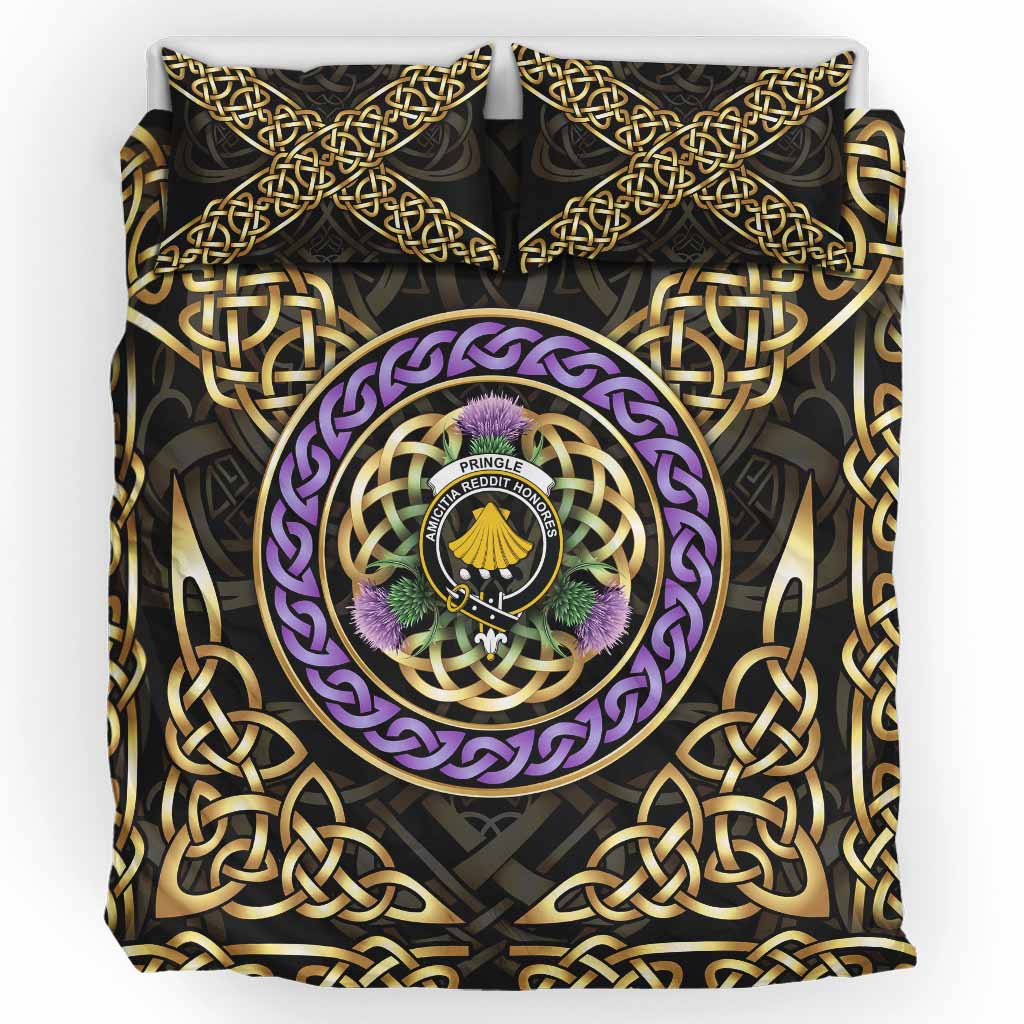 Pringle Clan Crest Bedding Set Celtic Scottish Thistle