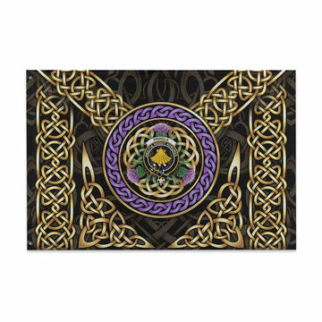 Pringle Clan Crest House Flag Celtic Scottish Thistle 48*72 inch (120*180 cm) - Tartan Vibes Clothing