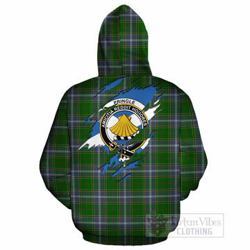 Pringle Clan Crest In Me Tartan Cotton Hoodie Scotland Flag Style