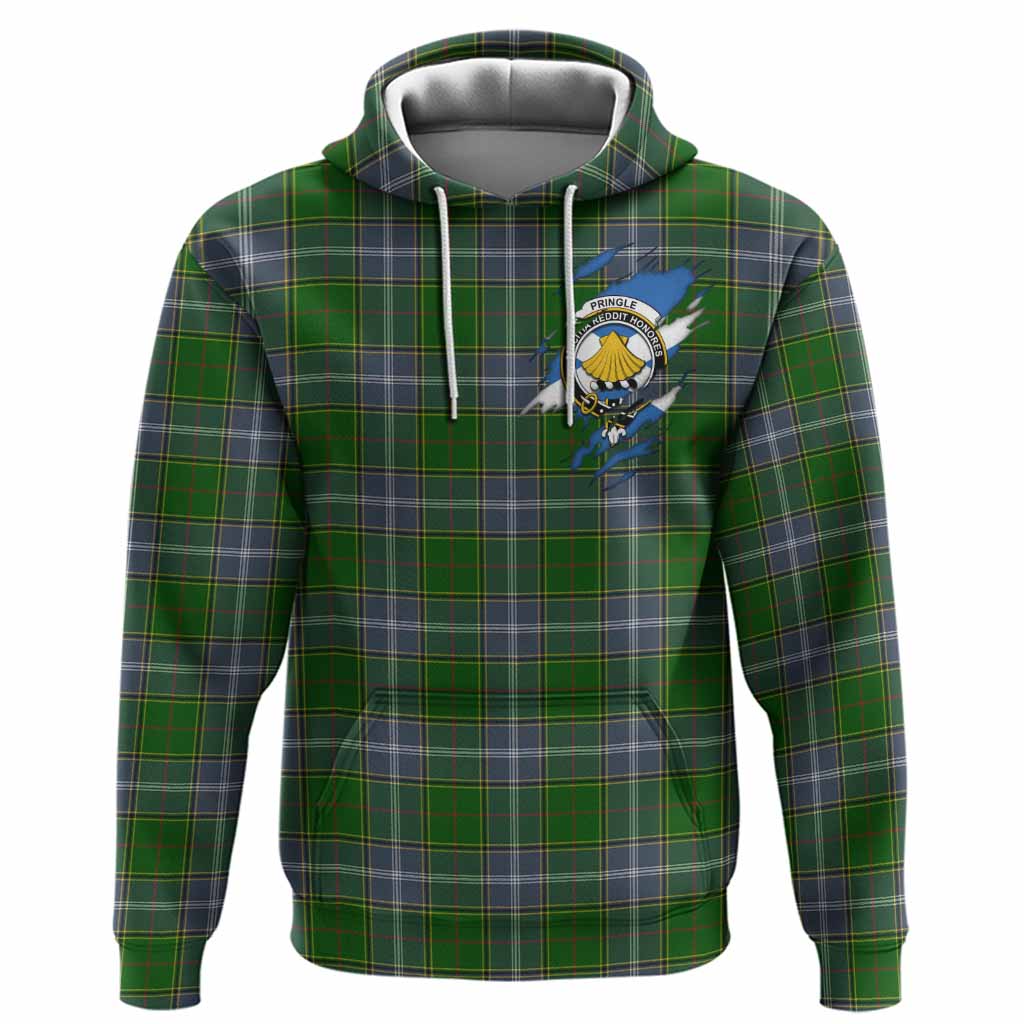 Pringle Clan Crest In Me Tartan Hoodie Scotland Flag Style