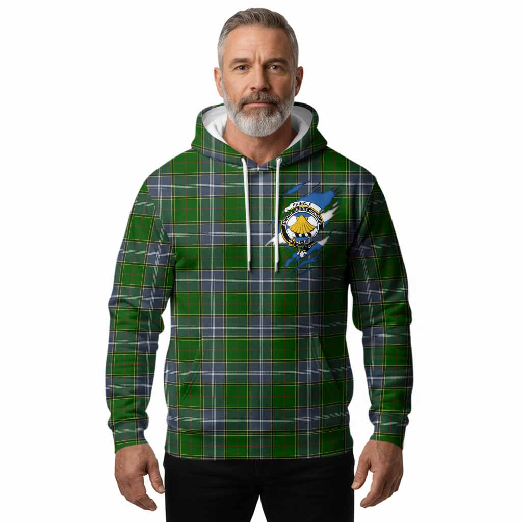Pringle Clan Crest In Me Tartan Hoodie Scotland Flag Style