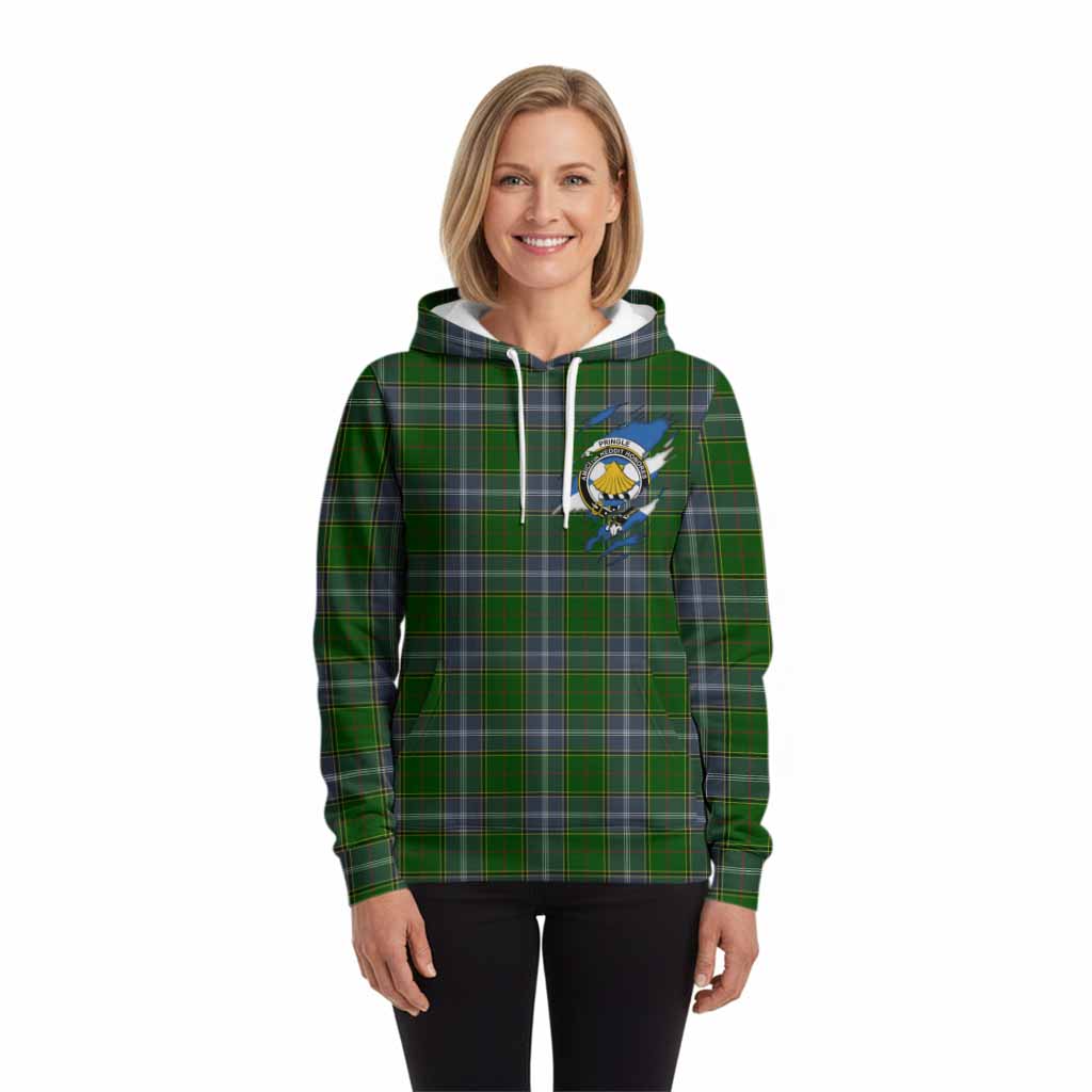 Pringle Clan Crest In Me Tartan Hoodie Scotland Flag Style