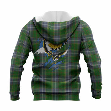Pringle Clan Crest In Me Tartan Knitted Hoodie Scotland Flag Style