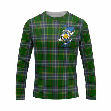 Pringle Clan Crest In Me Tartan Long Sleeve T-Shirt Scotland Flag Style
