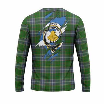Pringle Clan Crest In Me Tartan Long Sleeve T-Shirt Scotland Flag Style