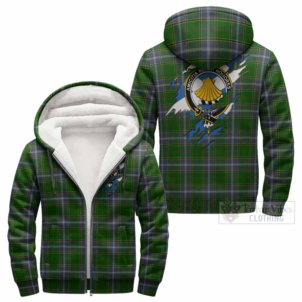 Pringle Clan Crest In Me Tartan Sherpa Hoodie Scotland Flag Style