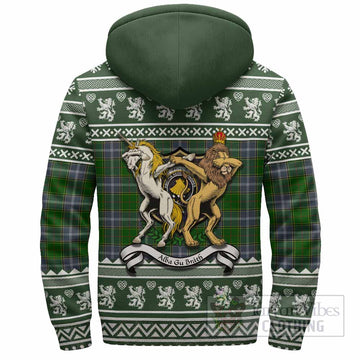 Pringle Clan Tartan Crest Christmas Fleece Hoodie Coat of Arms Funny Style