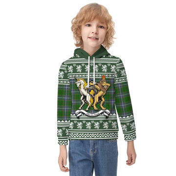 Pringle Clan Tartan Crest Christmas Kid Hoodie Coat of Arms Funny Style