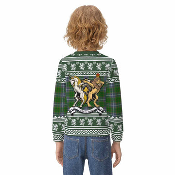 Pringle Clan Tartan Crest Christmas Kid Ugly Sweatshirt Coat of Arms Funny Style
