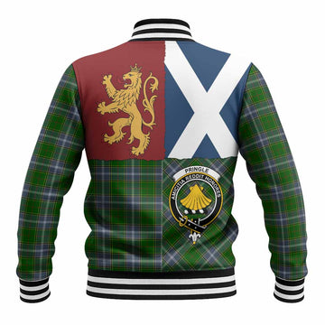 Pringle Crest Tartan Baseball Jacket with Lion Rampant Saltire Style