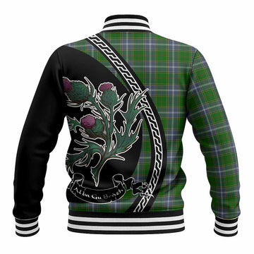 Pringle Family Crest Tartan Baseball Jacket Alba Thistle Inspired