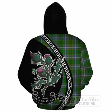 Pringle Family Crest Tartan Cotton Hoodie Alba Thistle Inspired
