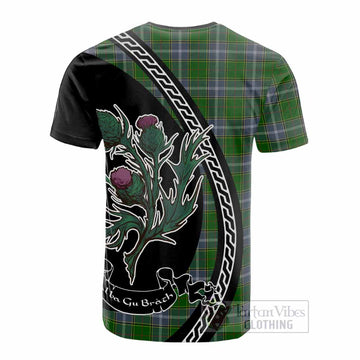 Pringle Family Crest Tartan Cotton T-shirt Alba Thistle Inspired - Tartan Vibes Clothing