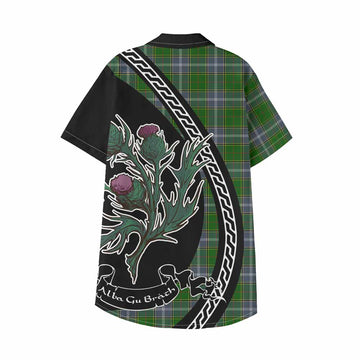 Pringle Family Crest Tartan Kid Hawaiian Shirt Alba Thistle Inspired - Tartan Vibes Clothing