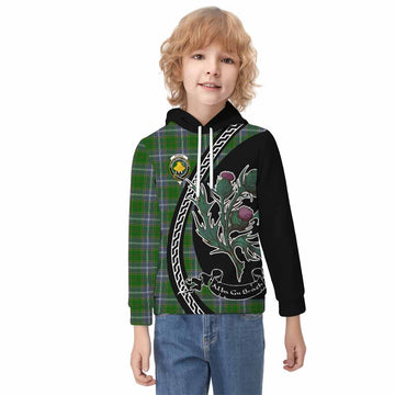 Pringle Family Crest Tartan Kid Hoodie Alba Thistle Inspired - Tartan Vibes Clothing