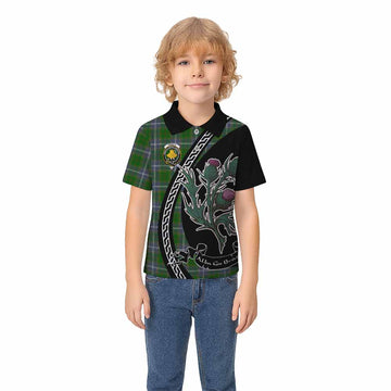 Pringle Family Crest Tartan Kid Polo Shirt Alba Thistle Inspired - Tartan Vibes Clothing