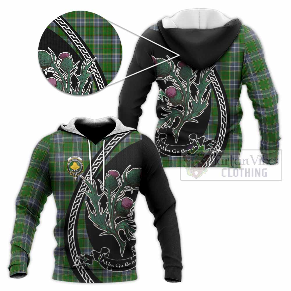 Pringle Family Crest Tartan Knitted Hoodie Alba Thistle Inspired - Tartan Vibes Clothing