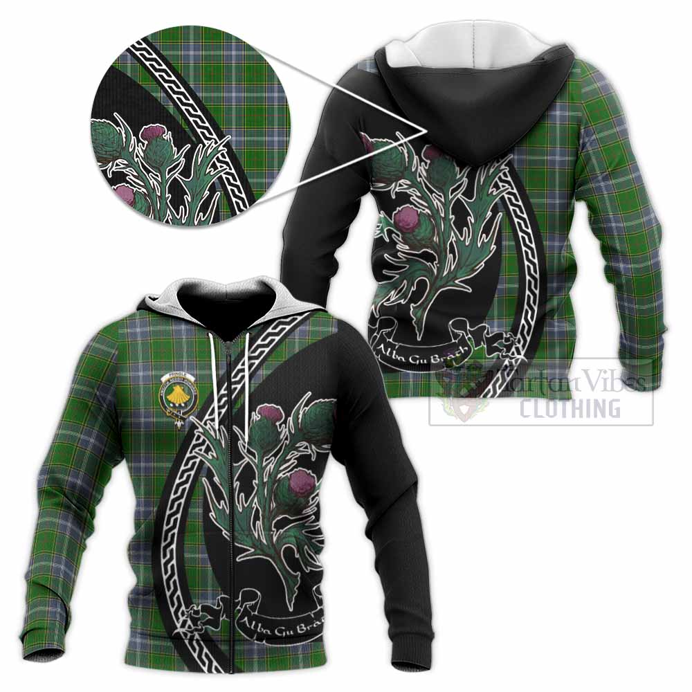 Pringle Family Crest Tartan Knitted Hoodie Alba Thistle Inspired - Tartan Vibes Clothing