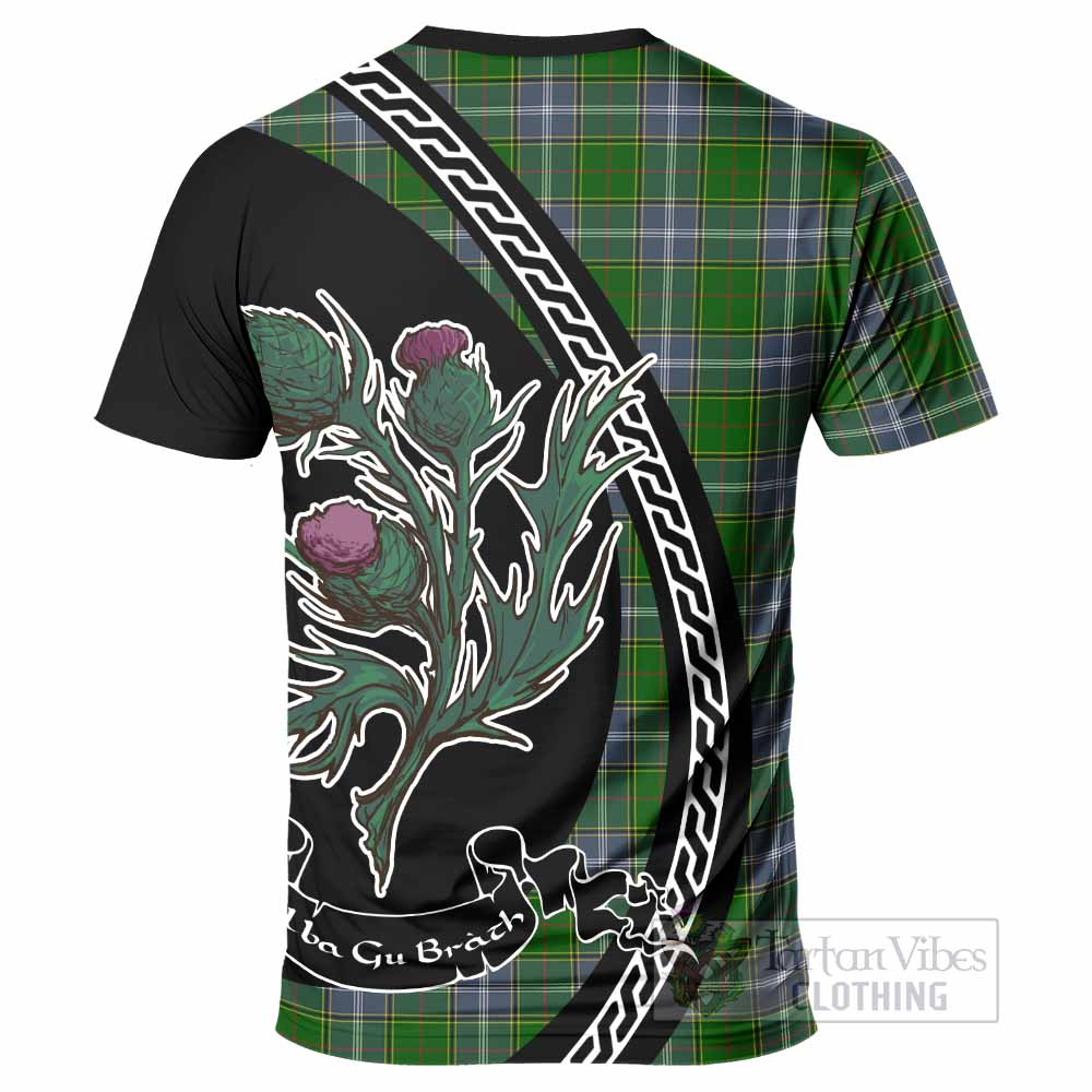 Pringle Family Crest Tartan T-Shirt Alba Thistle Inspired - Tartan Vibes Clothing