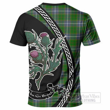 Pringle Family Crest Tartan T-Shirt Alba Thistle Inspired