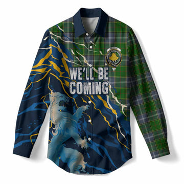 Pringle Scotland Tartan Women Casual Shirt WC2026 Football - We'll Be Coming