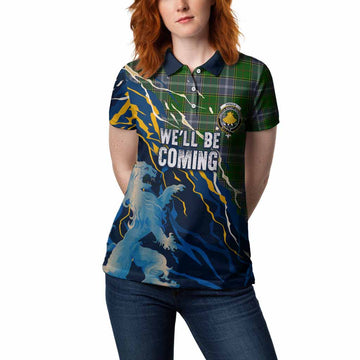Pringle Scotland Tartan Women Polo Shirt WC2026 Football - We'll Be Coming