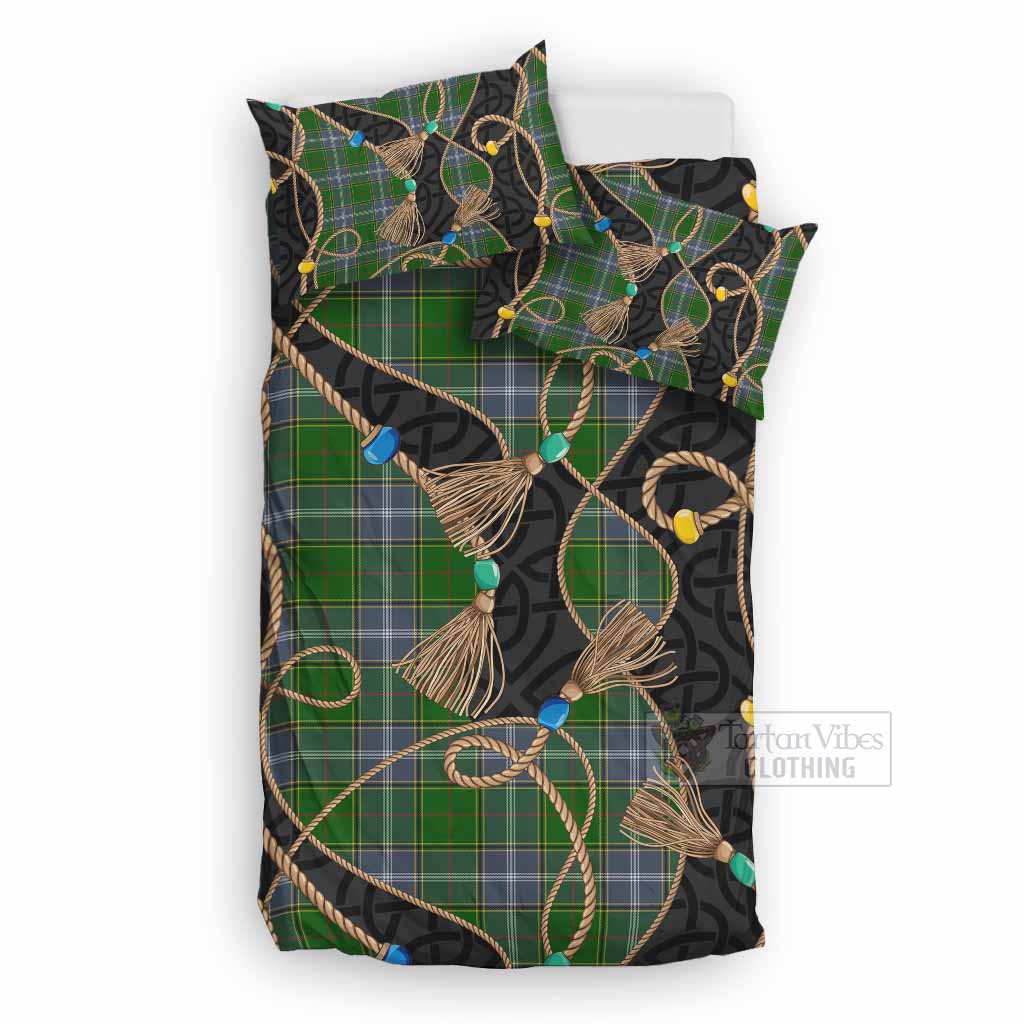 Pringle Scottish Tartan Twisted Ropes Stylized Bedding Set UK Bedding Set UK Double 79*79 inch - Tartan Vibes Clothing