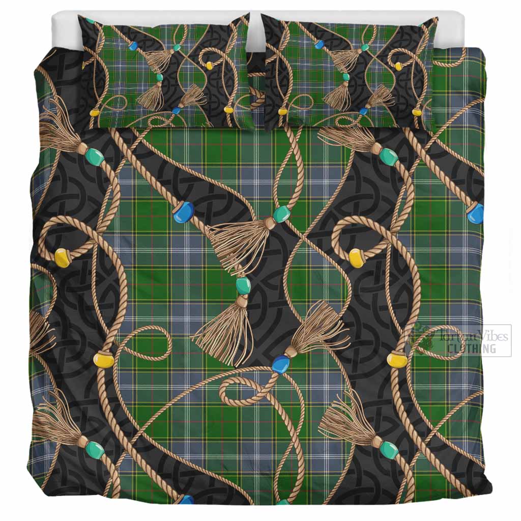 Pringle Scottish Tartan Twisted Ropes Stylized Bedding Set UK Bedding Set UK Super King 104*94 inch - Tartan Vibes Clothing