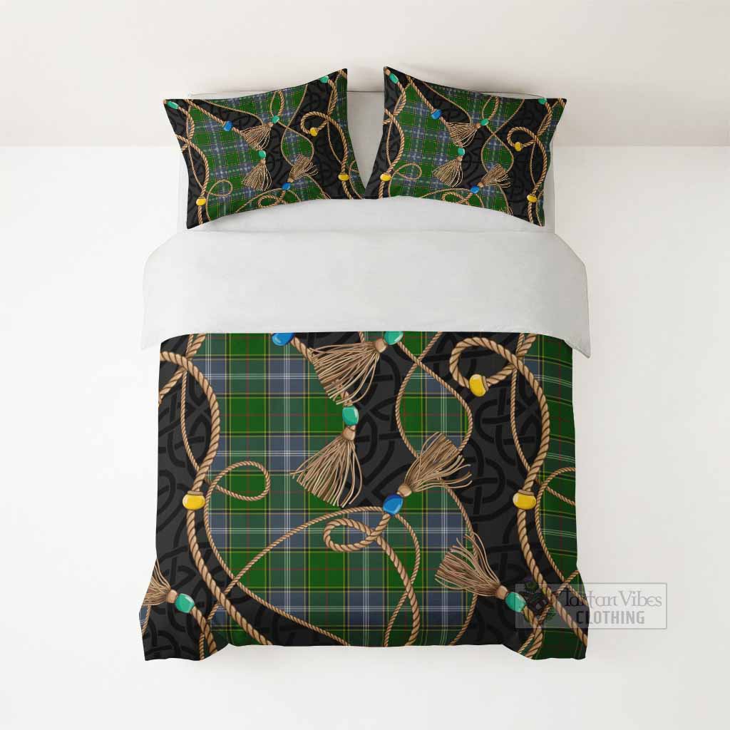 Pringle Scottish Tartan Twisted Ropes Stylized Bedding Set - Tartan Vibes Clothing