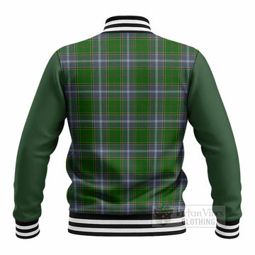 Pringle Tartan Accent Baseball Jacket with Family Crest