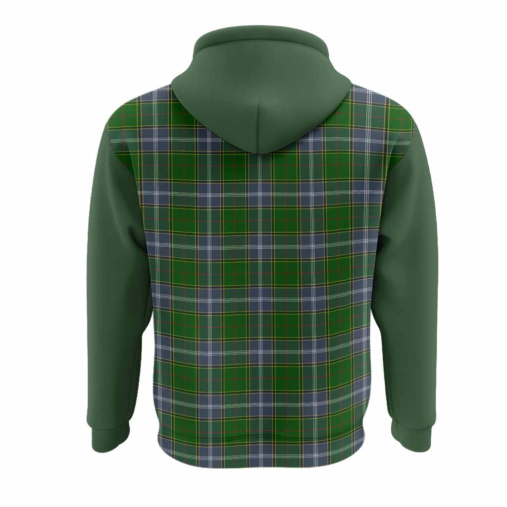 Pringle Tartan Accent Hoodie with Family Crest