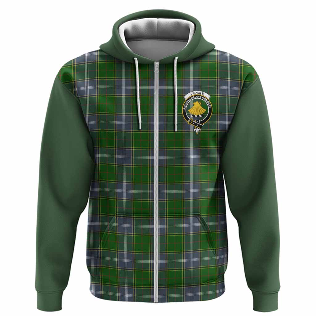 Pringle Tartan Accent Hoodie with Family Crest
