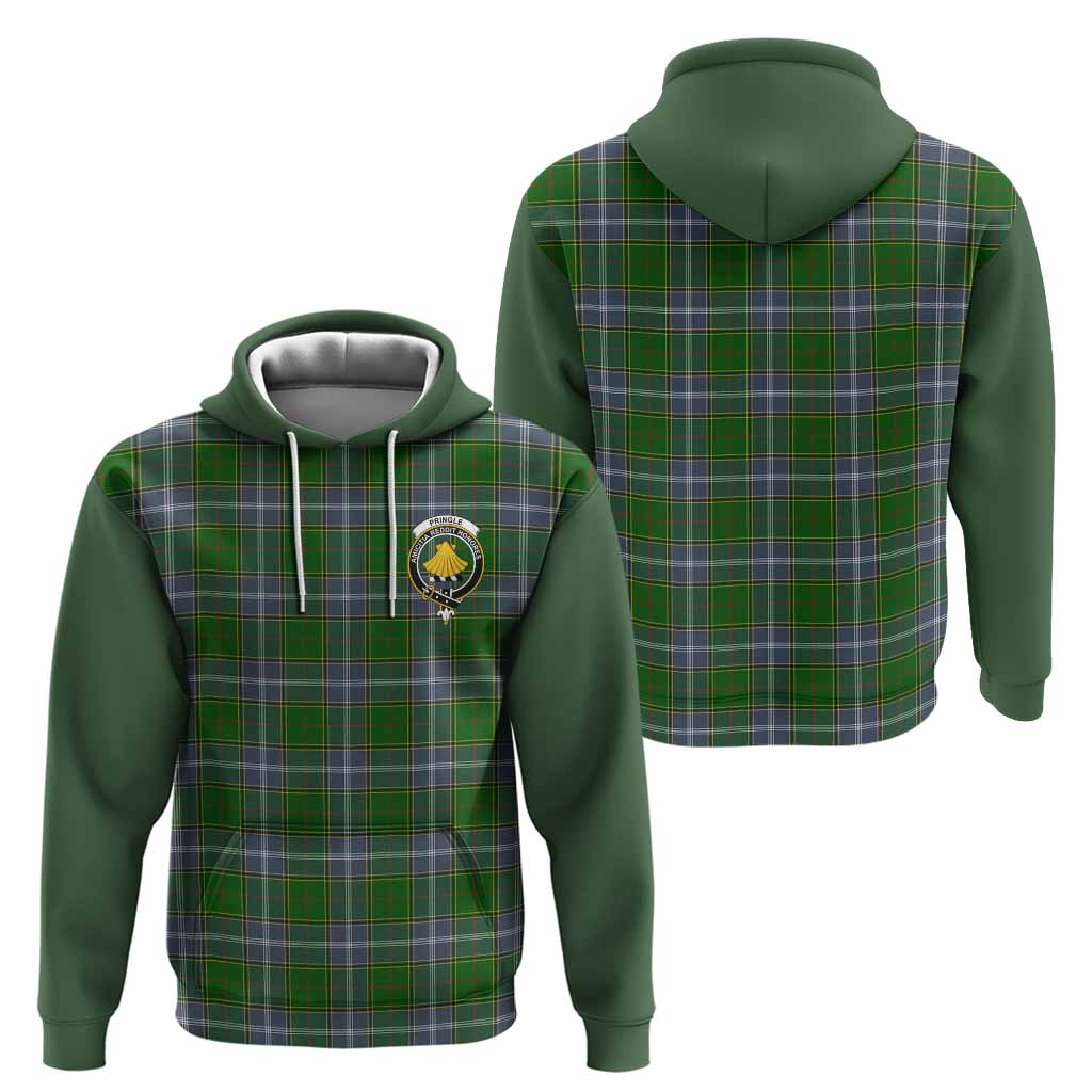 Pringle Tartan Accent Hoodie with Family Crest
