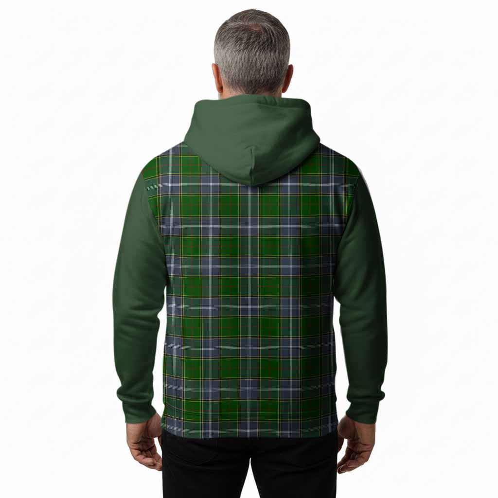 Pringle Tartan Accent Hoodie with Family Crest