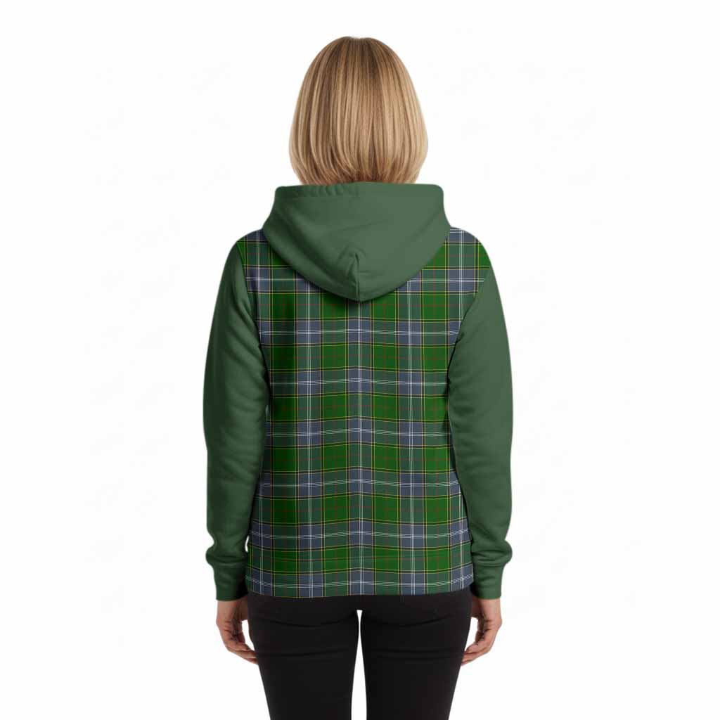 Pringle Tartan Accent Hoodie with Family Crest