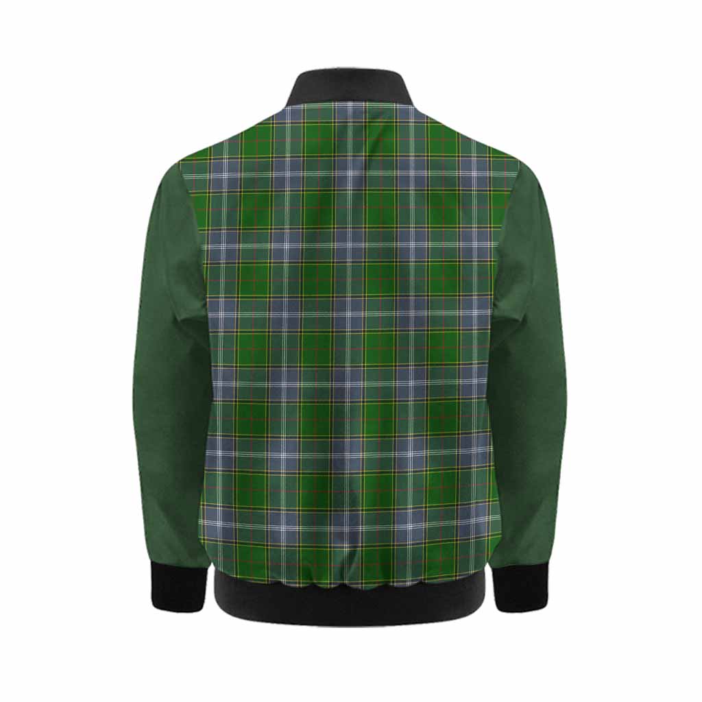 Pringle Tartan Accent Kid Bomber Jacket with Family Crest