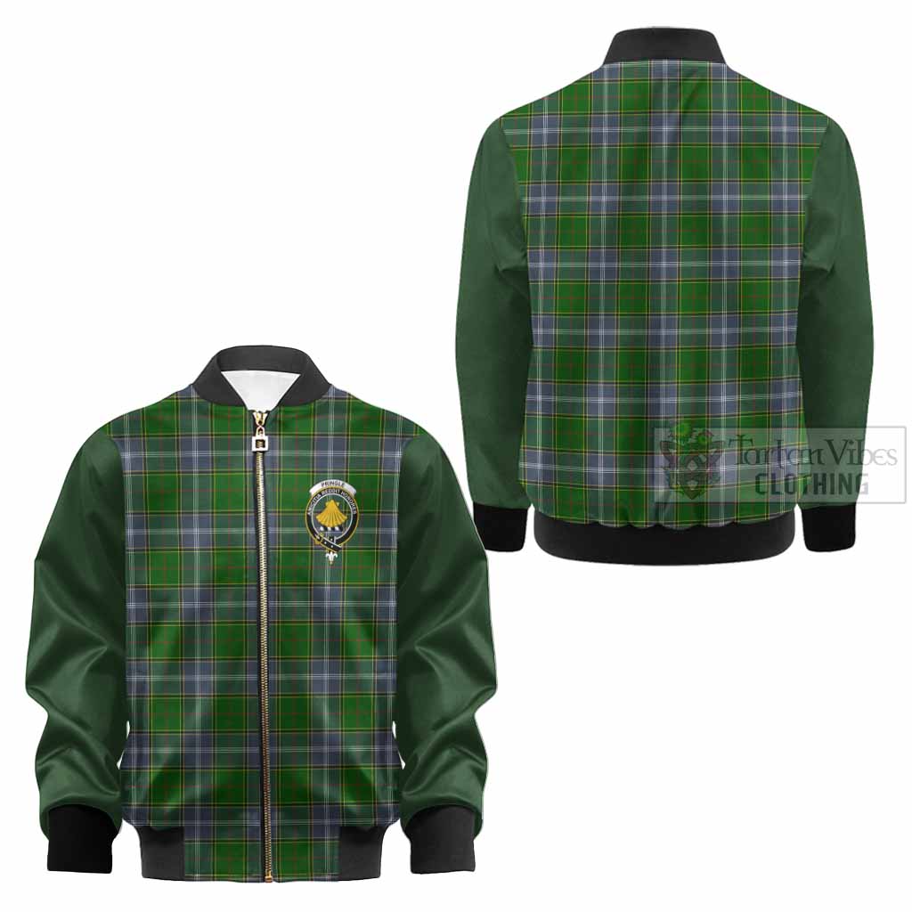 Pringle Tartan Accent Kid Bomber Jacket with Family Crest