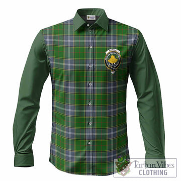 Pringle Tartan Accent Long Sleeve Button Shirts with Family Crest
