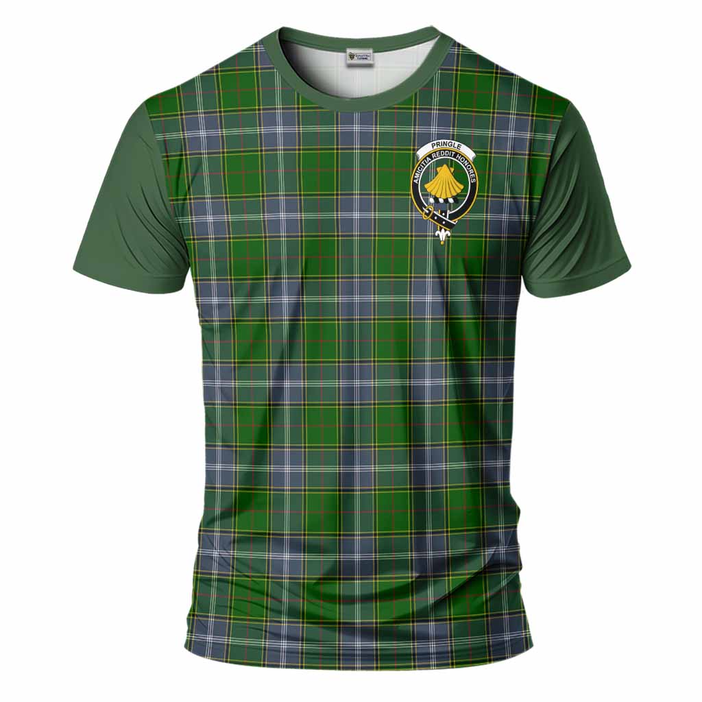 Pringle Tartan Accent T-Shirt with Family Crest