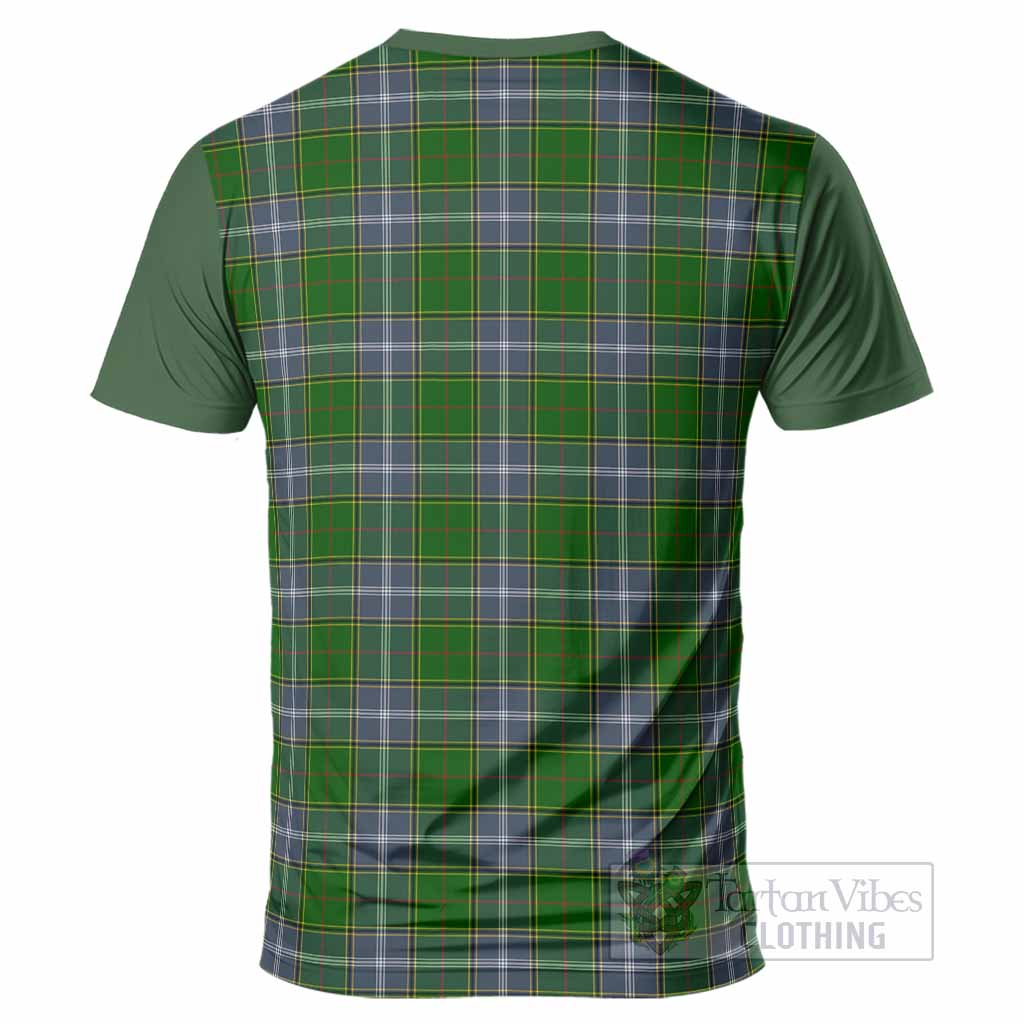 Pringle Tartan Accent T-Shirt with Family Crest