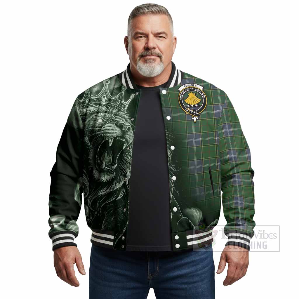 Pringle Tartan Baseball Jacket Roaring Lion Heritage
