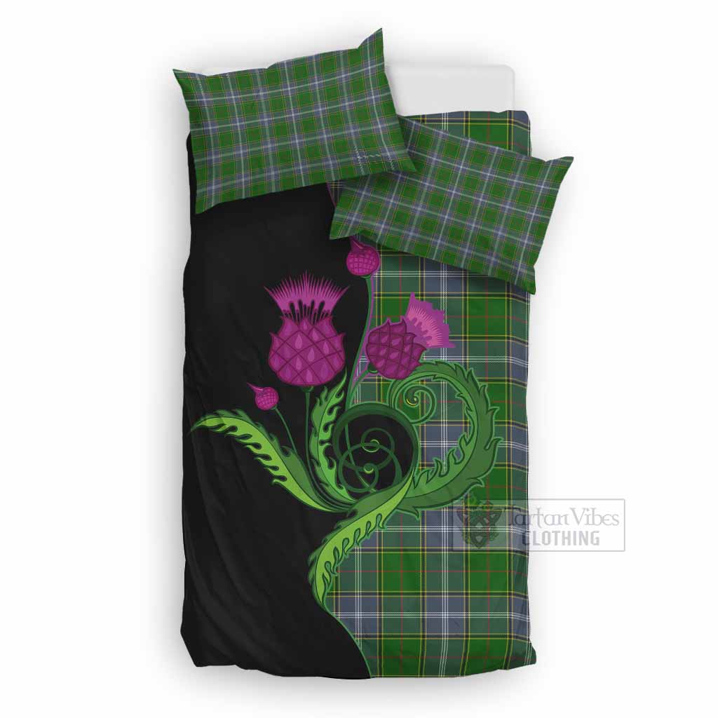Pringle Tartan Bedding Set Traditional Scottish Thistle UK Bedding Set UK Double 79*79 inch - Tartan Vibes Clothing