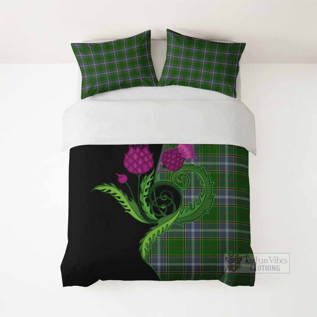Pringle Tartan Bedding Set Traditional Scottish Thistle - Tartan Vibes Clothing