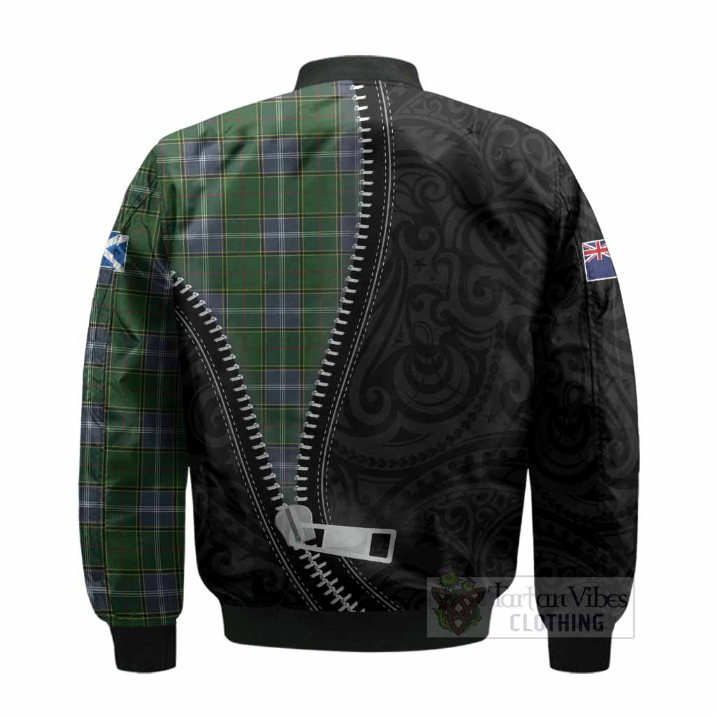 Pringle Tartan Bomber Jacket New Zealand Pattern Unique Zipper Stylized