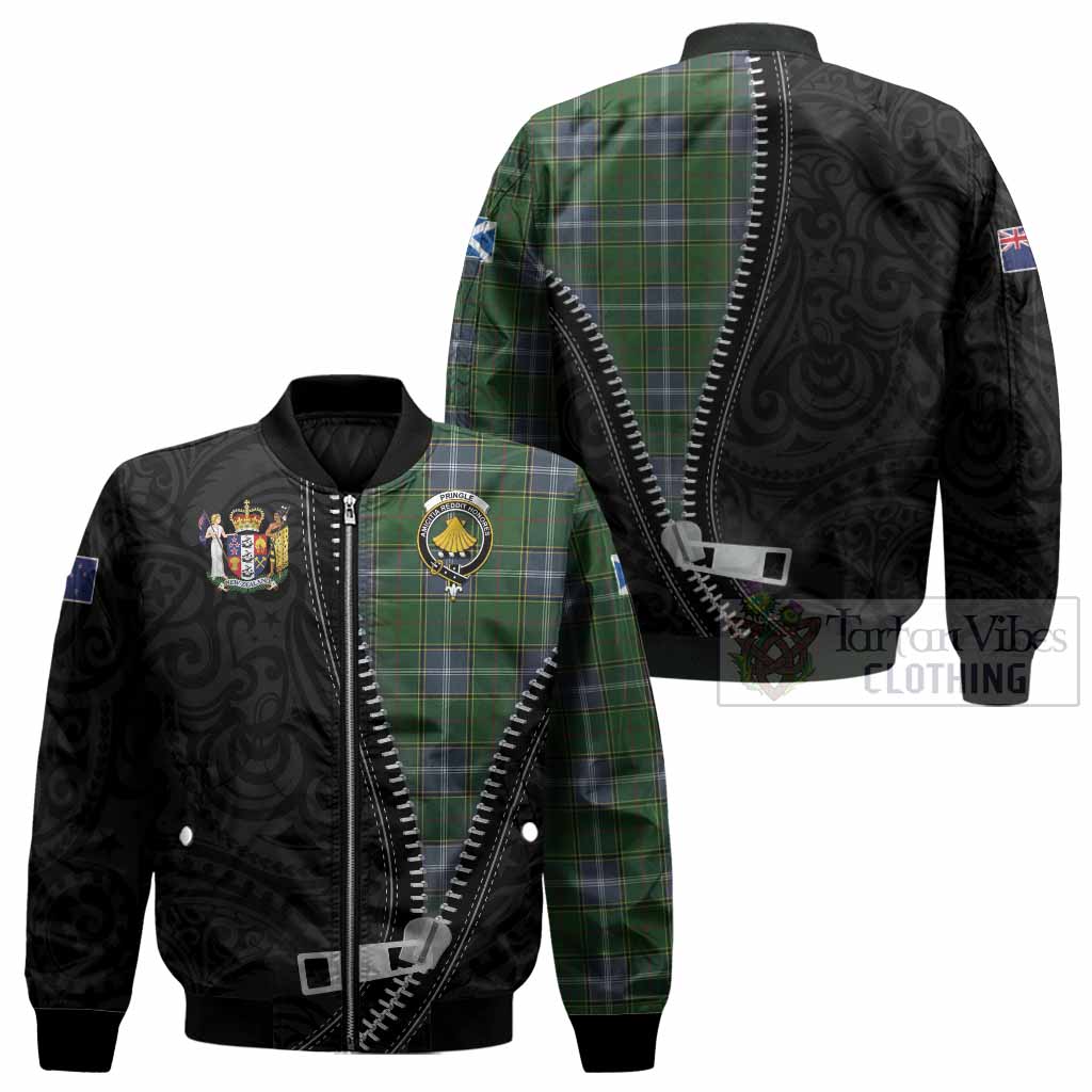 Pringle Tartan Bomber Jacket New Zealand Pattern Unique Zipper Stylized