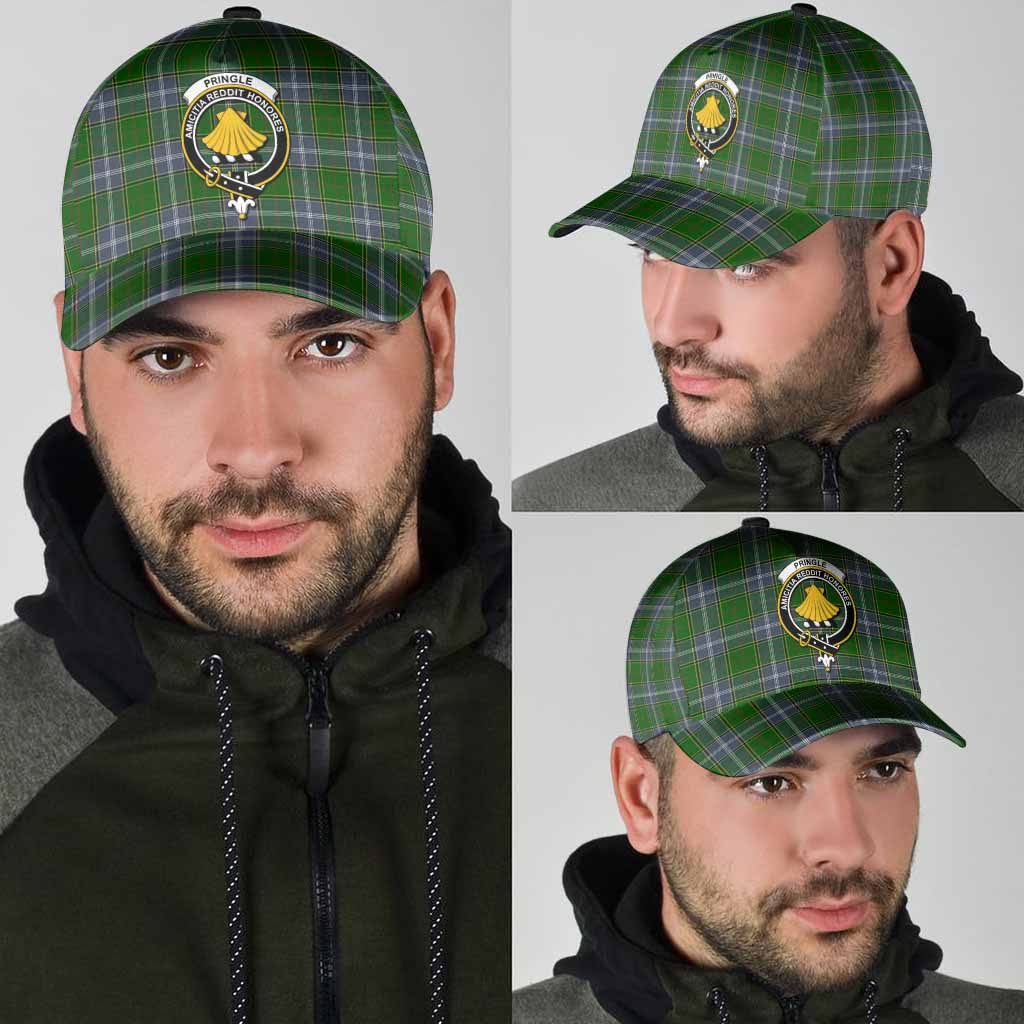 Pringle Tartan Classic Cap with Family Crest