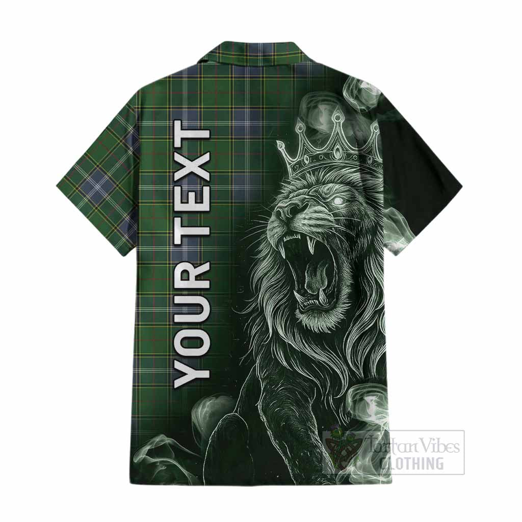 Pringle Tartan Cotton Hawaiian Shirt Roaring Lion Heritage