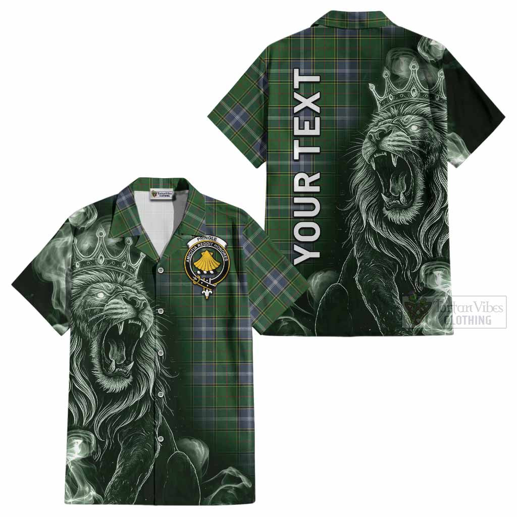 Pringle Tartan Cotton Hawaiian Shirt Roaring Lion Heritage